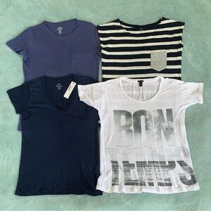 Set of 4 J.Crew 100% Linen T-Shirts – XXS – Like New